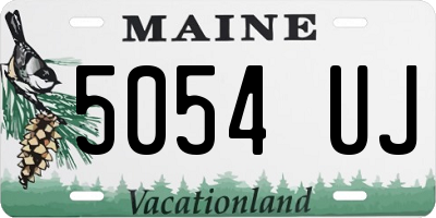 ME license plate 5054UJ