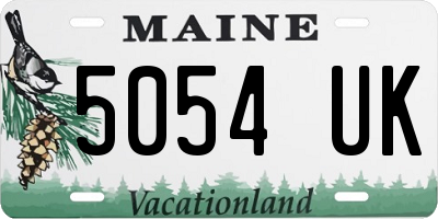 ME license plate 5054UK