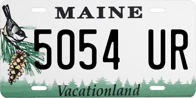 ME license plate 5054UR