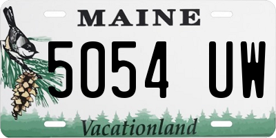 ME license plate 5054UW