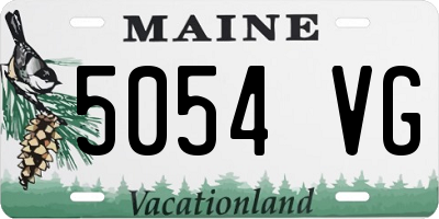 ME license plate 5054VG