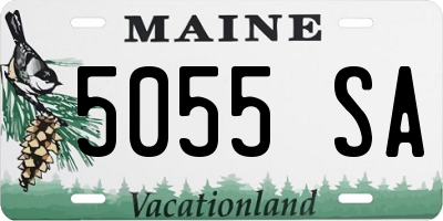 ME license plate 5055SA