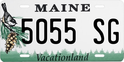 ME license plate 5055SG