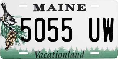 ME license plate 5055UW