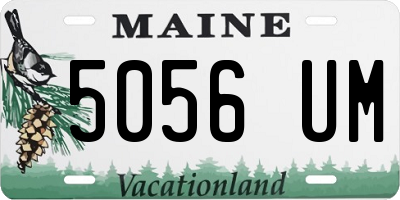 ME license plate 5056UM
