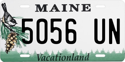 ME license plate 5056UN