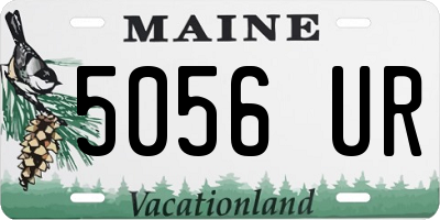 ME license plate 5056UR