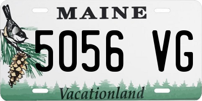 ME license plate 5056VG