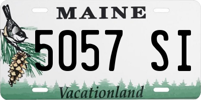 ME license plate 5057SI