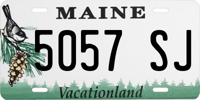 ME license plate 5057SJ