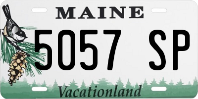ME license plate 5057SP