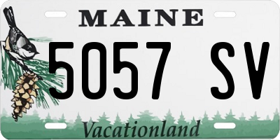 ME license plate 5057SV