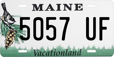 ME license plate 5057UF
