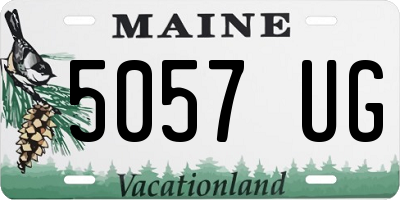 ME license plate 5057UG