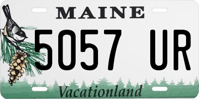 ME license plate 5057UR