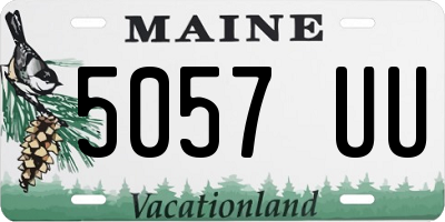 ME license plate 5057UU