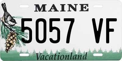 ME license plate 5057VF