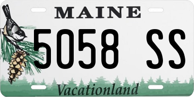 ME license plate 5058SS