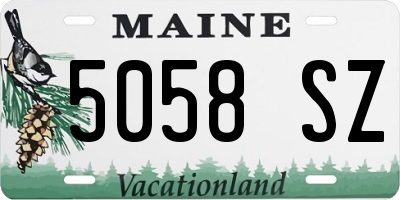 ME license plate 5058SZ