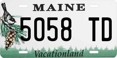 ME license plate 5058TD