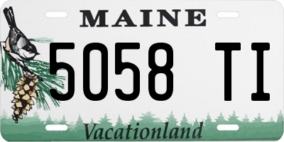 ME license plate 5058TI
