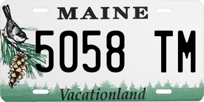 ME license plate 5058TM