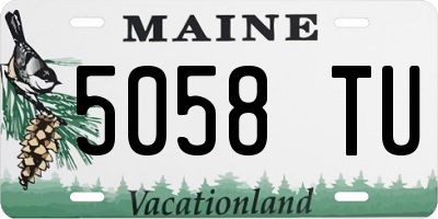 ME license plate 5058TU
