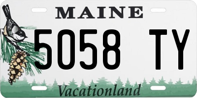 ME license plate 5058TY