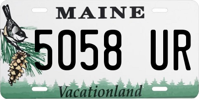 ME license plate 5058UR