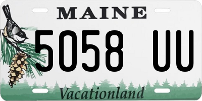 ME license plate 5058UU