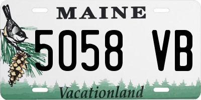 ME license plate 5058VB