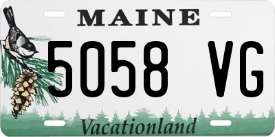 ME license plate 5058VG