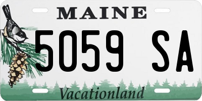 ME license plate 5059SA