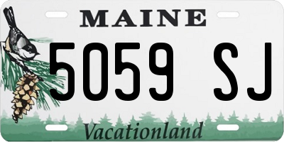 ME license plate 5059SJ