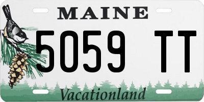 ME license plate 5059TT