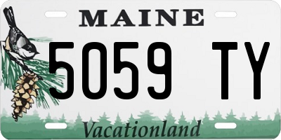ME license plate 5059TY