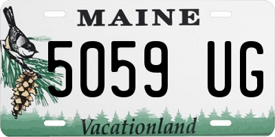 ME license plate 5059UG