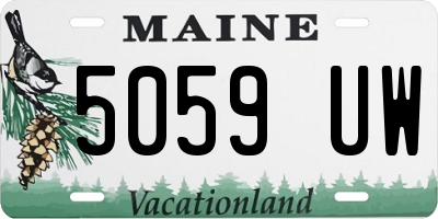 ME license plate 5059UW