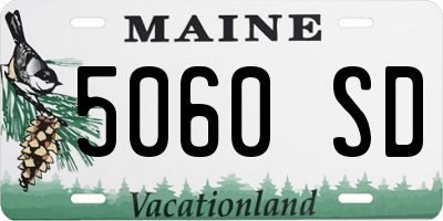 ME license plate 5060SD