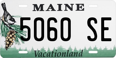 ME license plate 5060SE