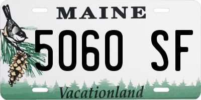 ME license plate 5060SF