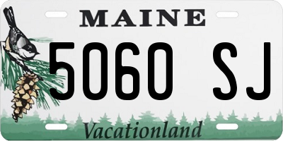 ME license plate 5060SJ