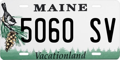 ME license plate 5060SV