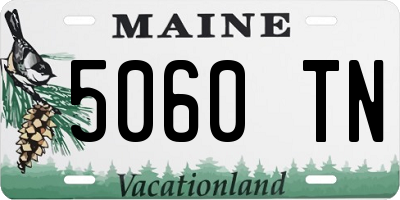 ME license plate 5060TN