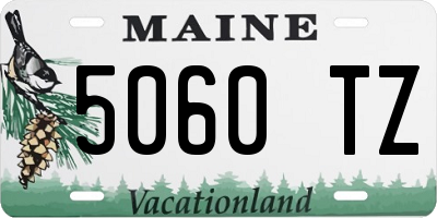 ME license plate 5060TZ