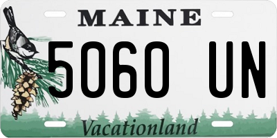 ME license plate 5060UN