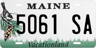 ME license plate 5061SA