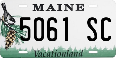 ME license plate 5061SC