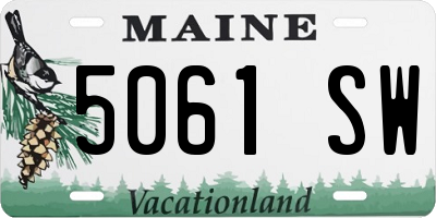 ME license plate 5061SW
