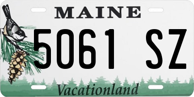ME license plate 5061SZ